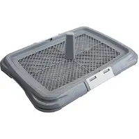 AnimAll туалет для собак S 47.5?35.5?5 см - під пелюшку, з сіткою та стовпчиком, сірий (2000981206437) 