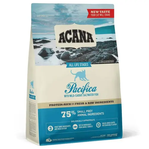 ACANA Pacifica 75% SMALL PREY сухий корм для котів 1.8 кг - з оселедцем, макреллю та камбалою (64992714642)