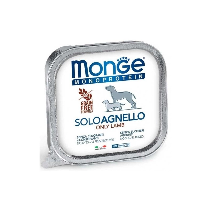 Monge MonoProtein SOLO Lamb монопротеїновий вологий корм для собак 150 г - з ягням (8009470014151) 