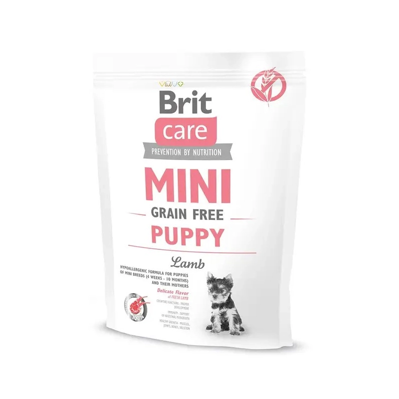 Brit Care MINI Grain-Free Puppy Lamb сухий корм для цуценят мініатюрних порід 400 г - з ягням (8595602520145) 