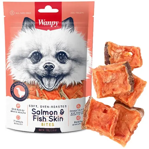Wanpy SALMON BITES ЛАСОЩІ Premium собаки (м'які шматочки) 100 г