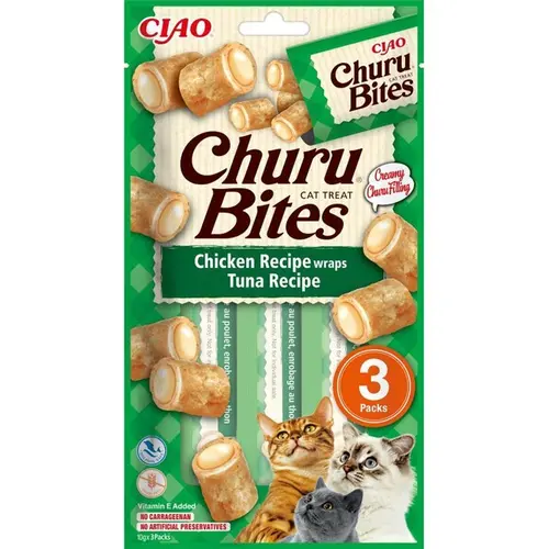 Inaba Ciao Churu Bites ЛАСОЩІ Холістік коти (з куркою та тунцем) 10 г