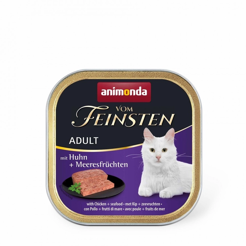Animonda Vom Feinsten влажный корм для кошек 100 г - с курицей и морепродуктами (4017721833066) 