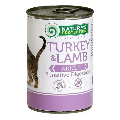 Nature's Protection Sensitive Digestion вологий корм для котів з чутливим травленням 400 г - з індичкою (4771317246356)