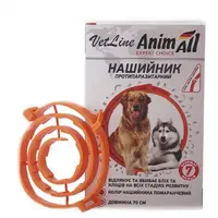 AnimAll VetLine нашийник для собак 70 см - від бліх та кліщів, помаранчевий (4820150202835) 