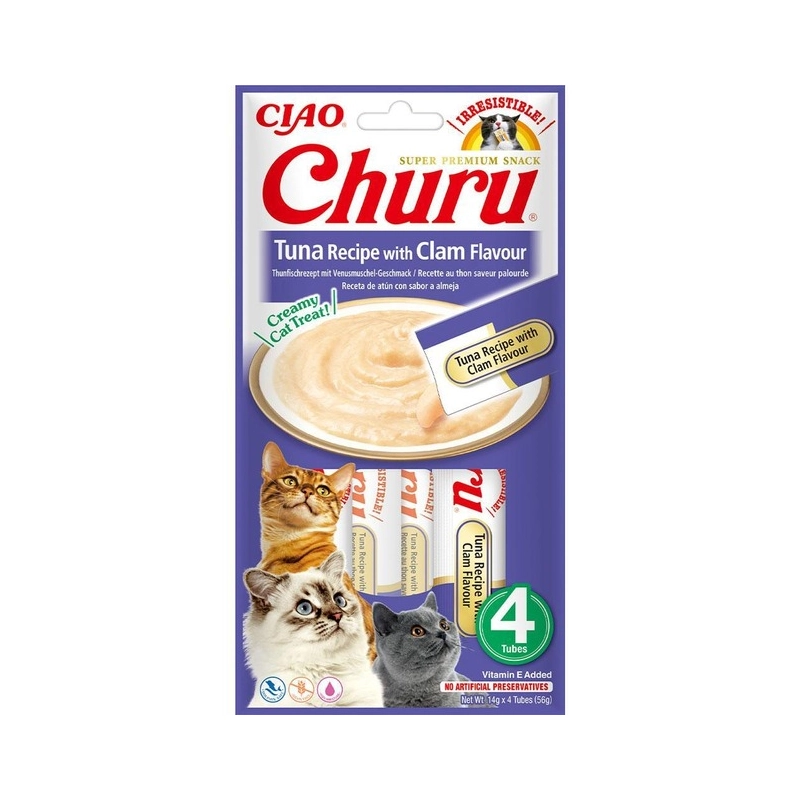 Inaba Ciao Churu ЛАСОЩІ Холістік коти (з тунцем та молюском) 14 г 