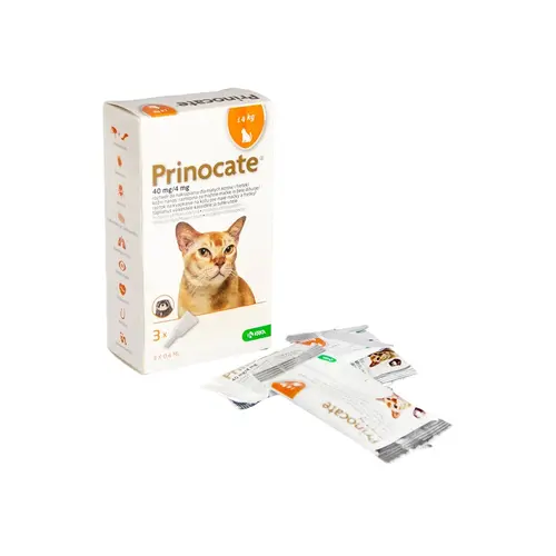 Prinocate Spot-On краплі для котів 0.4 мл/1 піпетка - від бліх і кліщів, до 4 кг (3838989720698)