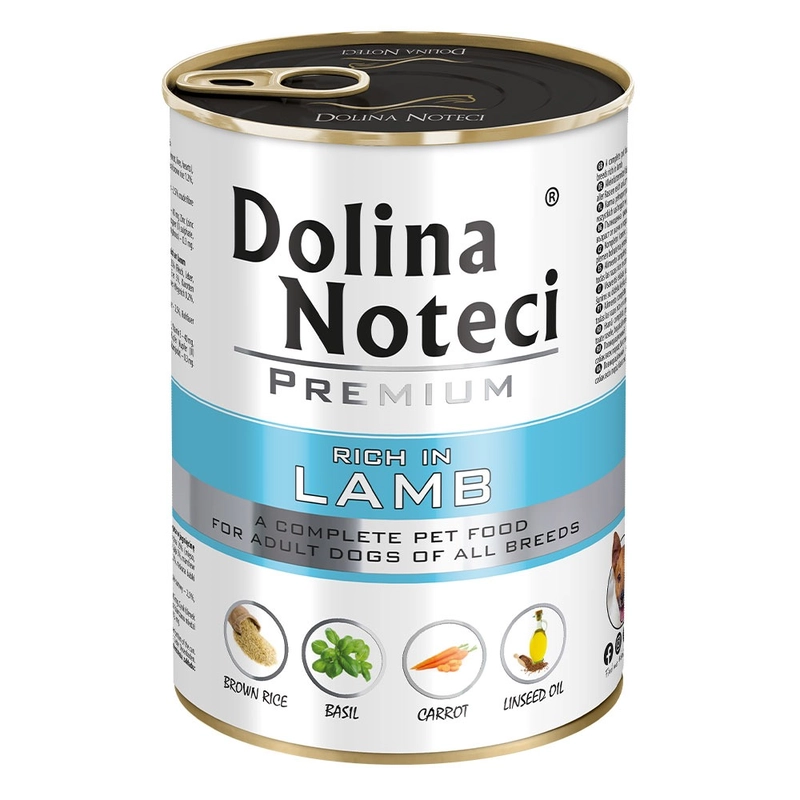 Dolina Noteci Premium ADULT All Breeds rich in Lamb вологий корм для собак 400 г - з ягням (5902921301301) 