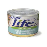 Lifecat Le Ricette Natural ВОЛОГИЙ КОРМ Супер-преміум коти (з тунцем та кальмарами) 150 г 