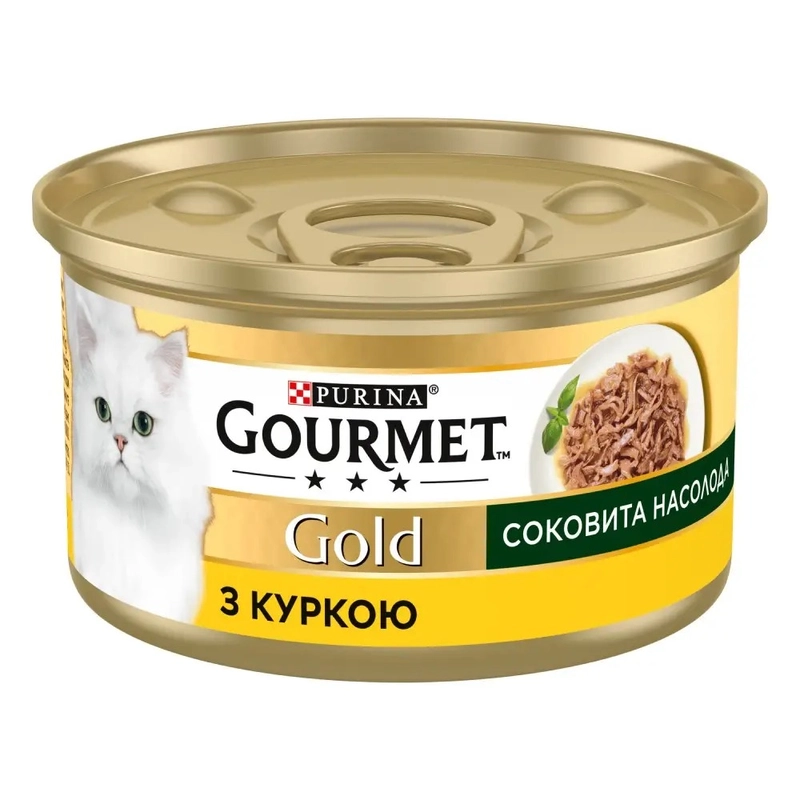 Gourmet Gold влажный корм для кошек 85 г - сочная нега с курицей (8445290823342) 