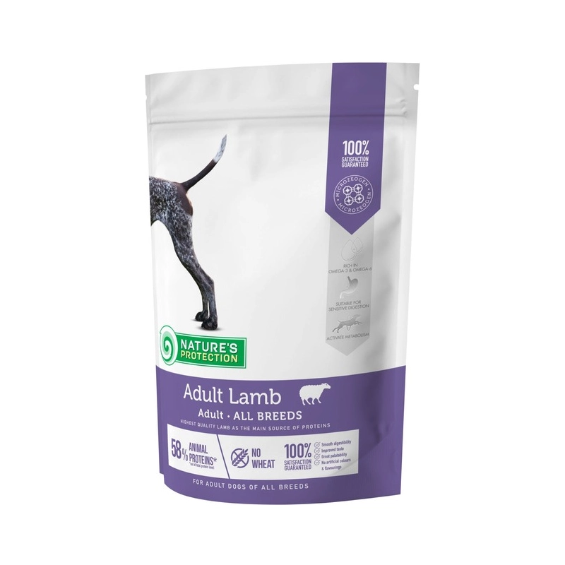 Nature's Protection ADULT All Breeds Lamb сухий корм для собак 500 г - з ягням (4771317457486) 