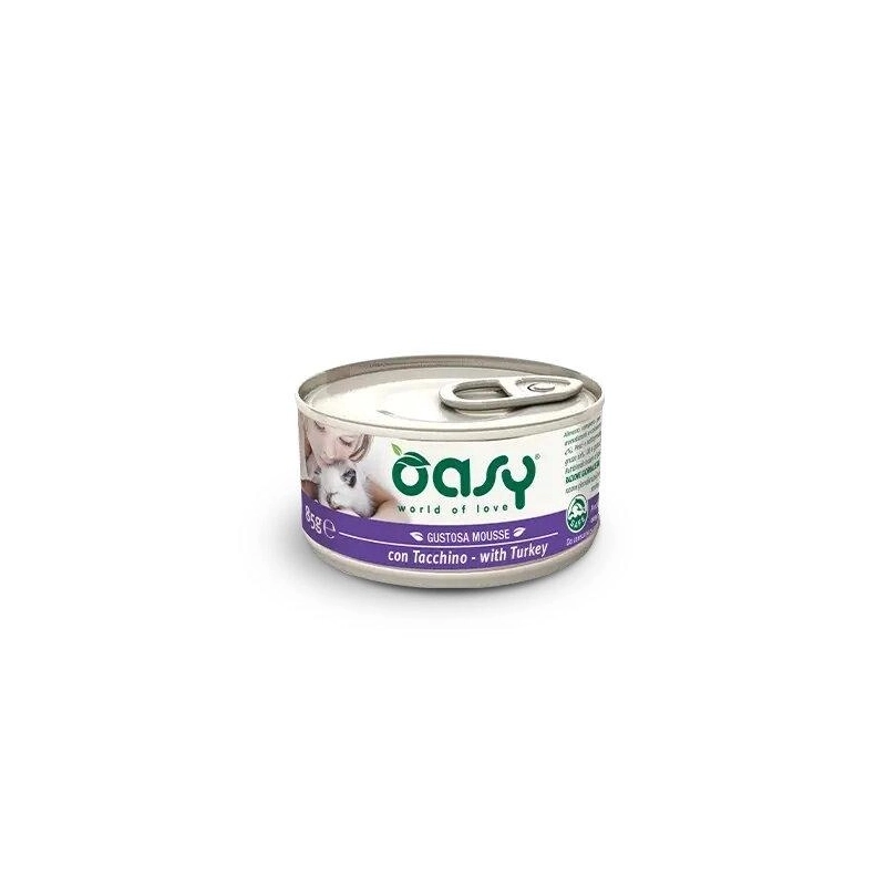 Oasy Cat вологий корм для котів 85 г - з індичкою (8053017342870) 