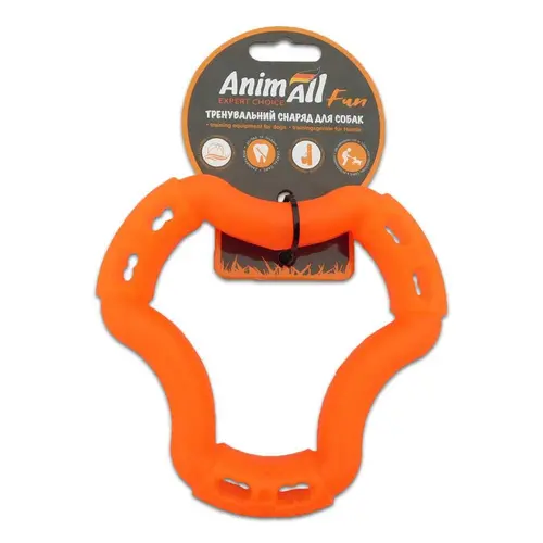 AnimAll Fun Кільце 6 сторін іграшка для собак 15 см - помаранчева (2000981169152)