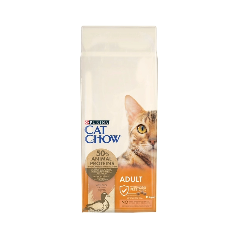 Cat Chow Adult сухий корм для котів 15 кг - з качкою (7613035394889) 