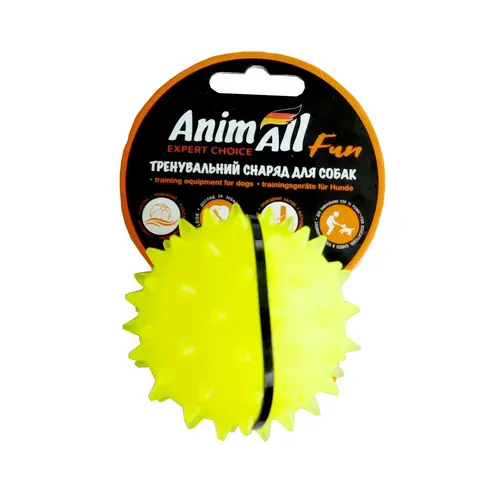 AnimAll Fun М'яч-каштан іграшка для собак 7 см - жовта (2000981186562)