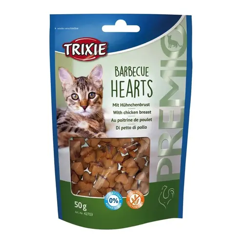 Trixie Premio Barbecue Hearts ЛАСОЩІ Premium коти (з куркою) 50 г