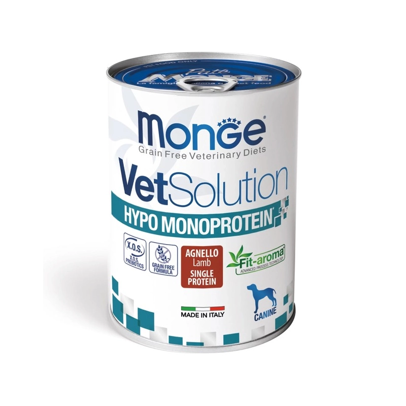 Monge VetSolution Wet Hypo canine Lamb ВОЛОГИЙ КОРМ Холістік собаки (з ягням) 400 г 