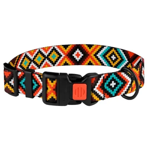 BronzeDog Urban Гуцульський нашийник для собак M - нейлоновий, помаранчевий (2800000000172)