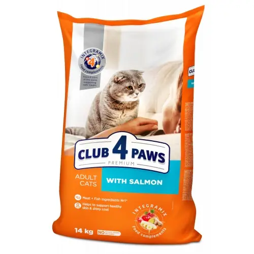 Club 4 Paws Premium сухий корм для котів 14 кг - з лососем (4820083909238)