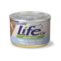 Lifecat Le Ricette влажный корм для кошек 150 г - с тунцом с белой рыбой (8034105420977) 