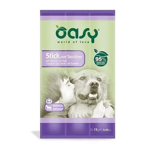 Oasy Snack STICK Turkey ЛАСОЩІ Супер-преміум собаки (з індичкою) 36 г