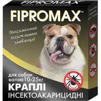 FIPROMAX краплі для собак середніх порід - від бліх і кліщів, 10-25 кг (4820237150035) 