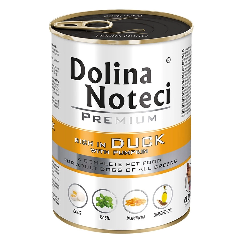 Dolina Noteci Premium ADULT All Breeds rich in Duck вологий корм для собак 400 г - з качкою та гарбузом (5902921300731) 