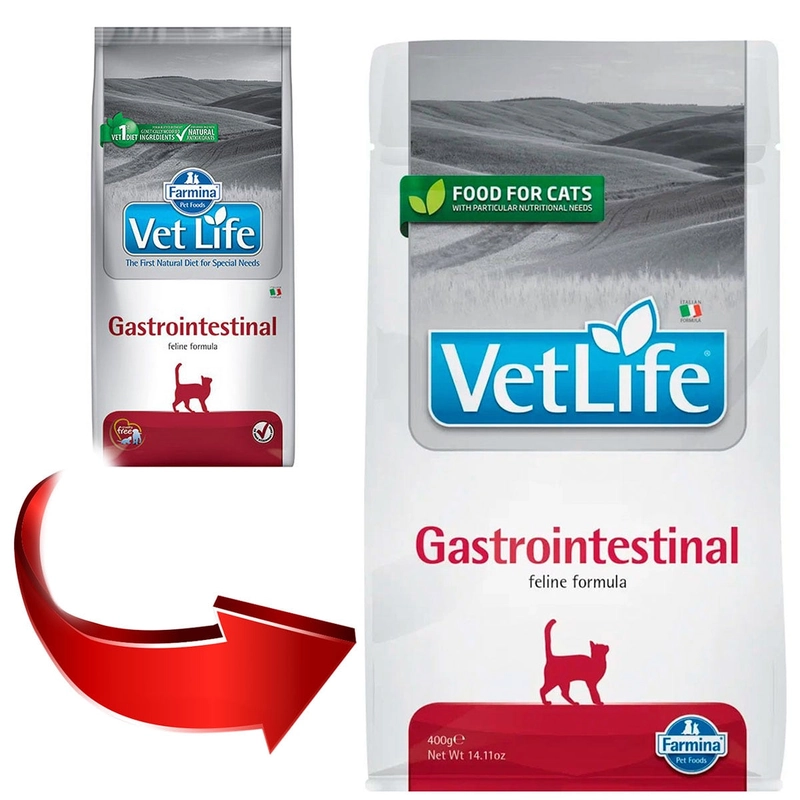 Farmina Vet Life Gastrointestinal сухий корм для котів при захворюваннях ШКТ 400 г - з куркою (8010276025197)  - фото 4