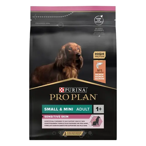 Purina Pro Plan Small & MINI ADULT 1+ Sensitive Skin сухий корм для собак малих порід 3 кг - з лососем(7613035114890)