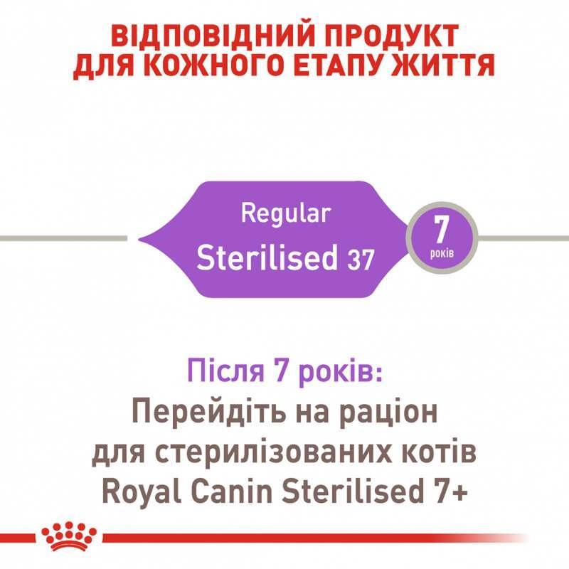 Royal Canin Sterilised Regular сухий корм для стерилізованих котів 400 г (3182550737555)  - фото 3