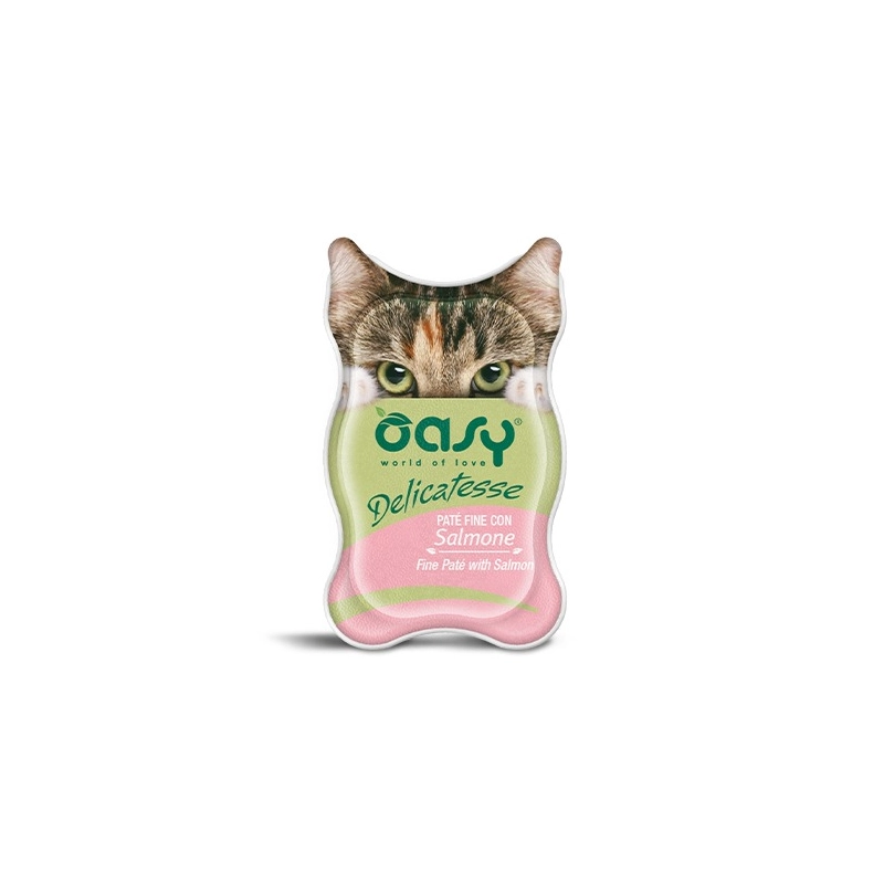 Oasy Cat вологий корм для котів 85 г - з лососем (8053017342283) 