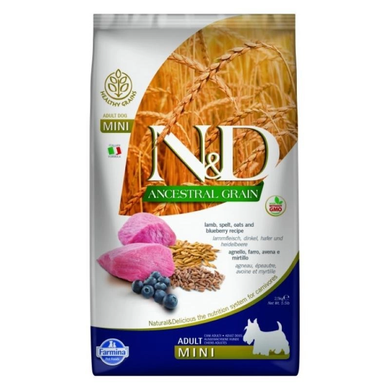 Farmina N&D Low Grain сухой корм для собак мелких пород 800 г - с ягненком и черникой (8010276022097) 
