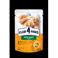 Club 4 Paws Премиум влажный корм для кошек 85 г - утка в соусе (4820269142503) 
