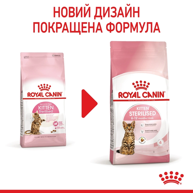 Royal Canin Kitten Sterilised сухий корм для стерилізованих кошенят 400 г (3182550805155)  - фото 1