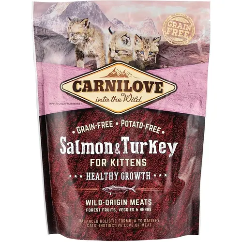 Carnilove Kitten сухий корм для кошенят 400 г - з лососем та індичкою (8595602512232)