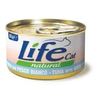 Lifecat Natural ВОЛОГИЙ КОРМ Супер-преміум коти (з тунцем та білою рибою) 85 г 