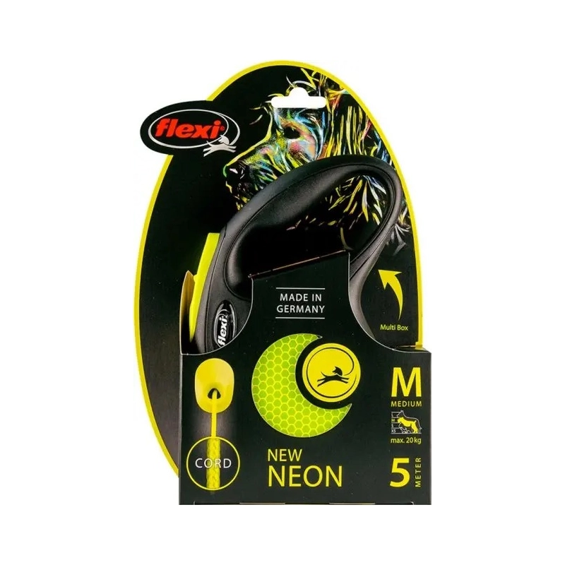 Flexi New Neon повідець-рулетка для собак - до 20 кг  - фото 1