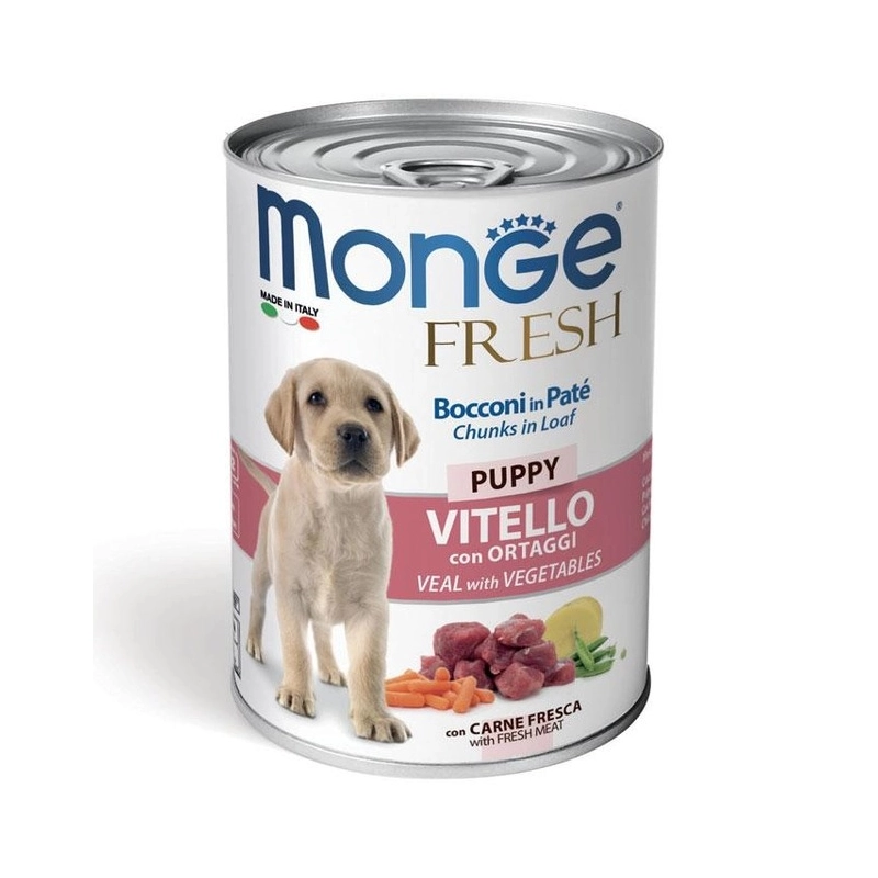 Monge Dog Wet Fresh Puppy влажный корм для щенков 400 г - с телятиной и овощами (8009470014441) 