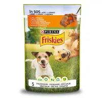 Purina Friskies ADULT Chicken & Carrot влажный корм для взрослых собак 100 г - кусочки в соусе с курицей и морковью (8445290751065) 