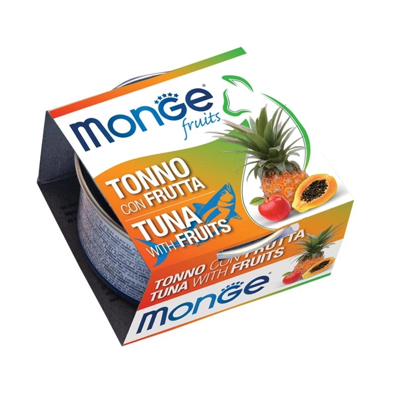 Monge Fruit влажный корм для кошек 80 г - с тунцом и фруктами (8009470013314) 