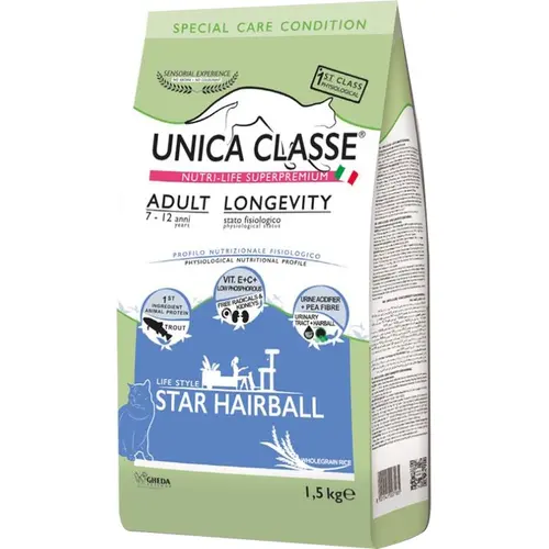 Unica Classe Hairball Control сухий корм для стерилізованих котів 1.5 кг - ягня (8001541007215)