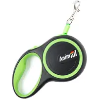 AnimAll повідець-рулетка для собак малих порід S - до 15 кг, салатово-чорний (2000981120207) 