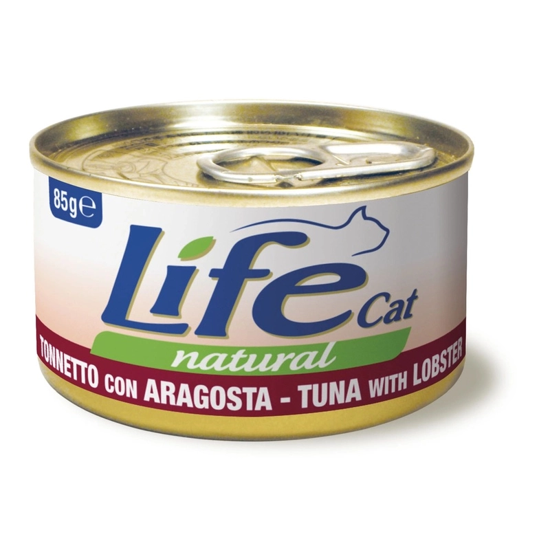 Lifecat Natural ВОЛОГИЙ КОРМ Супер-преміум коти (з тунцем та омаром) 85 г 