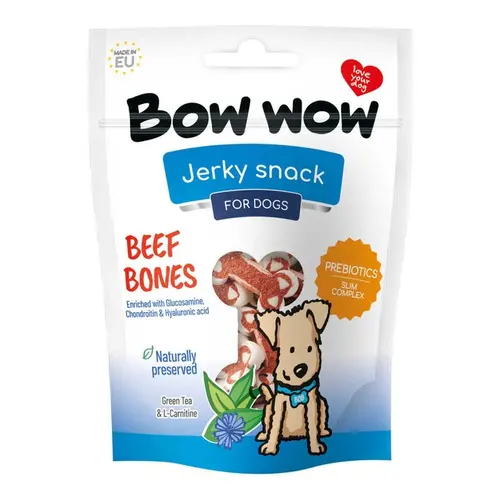 Bow Wow Снеки из говядины в виде косточки лакомство для собак 80 г (8595042609202)