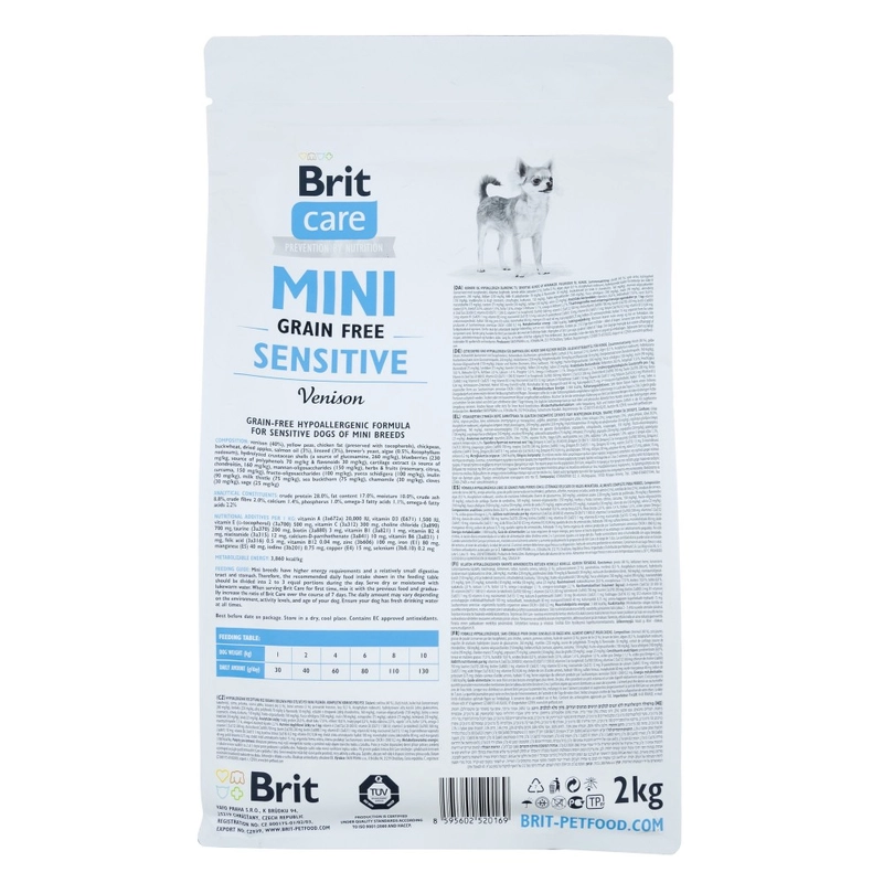Brit Care MINI Grain-Free Sensitive Venision сухий корм для собак мініатюрних порід з чутливим травленням 400 г - з олениною (8595602520176)  - фото 4