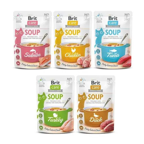 Brit Care Adult Soup ВОЛОГИЙ КОРМ Супер-преміум коти (суп з лососем) 75 г