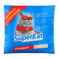 SuperCat синій стандарт наповнювач для котячого туалету 1 кг (4823089304250) 