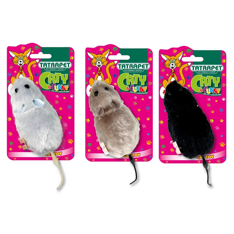 TATRAPET Caty Funny Миша механічна іграшка для котів 11.5 см (8585027972032) 