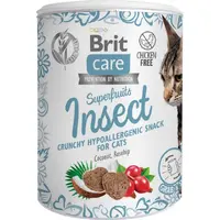 Brit Care Superfruits Insect Crunchy Snack ЛАСОЩІ Супер-преміум коти (з білком комах) 100 г 