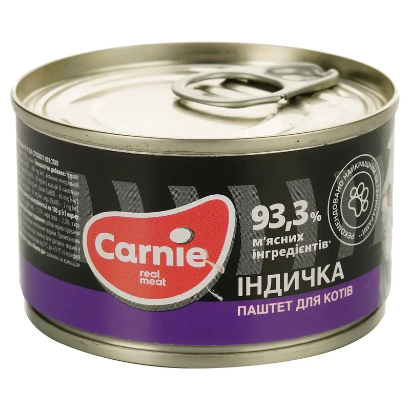 Carnie влажный корм для кошек 90 г - мясной паштет с индейкой (4820255190501)  - фото 1